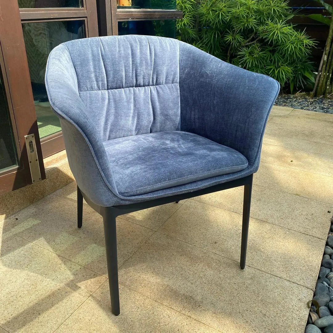 Modern fabric and leather dining chair metal man n8 situational feels.