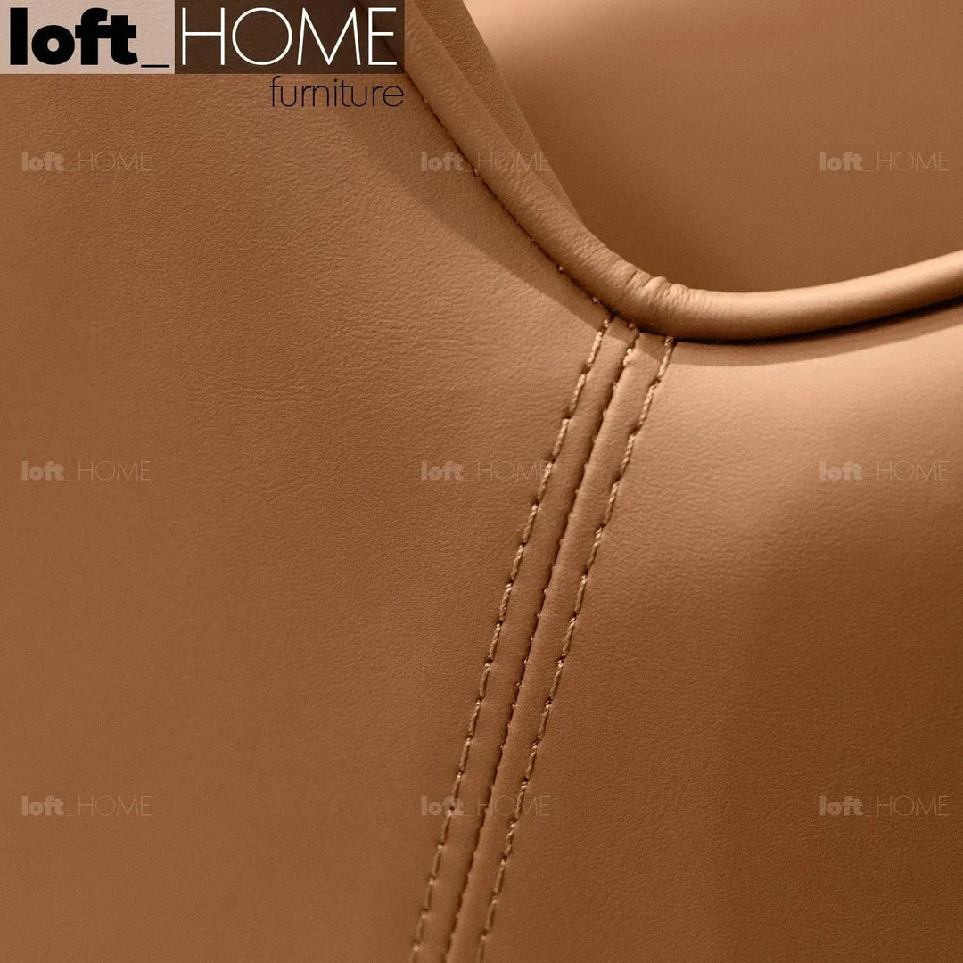 Modern fabric and leather dining chair metal man n9 in details.