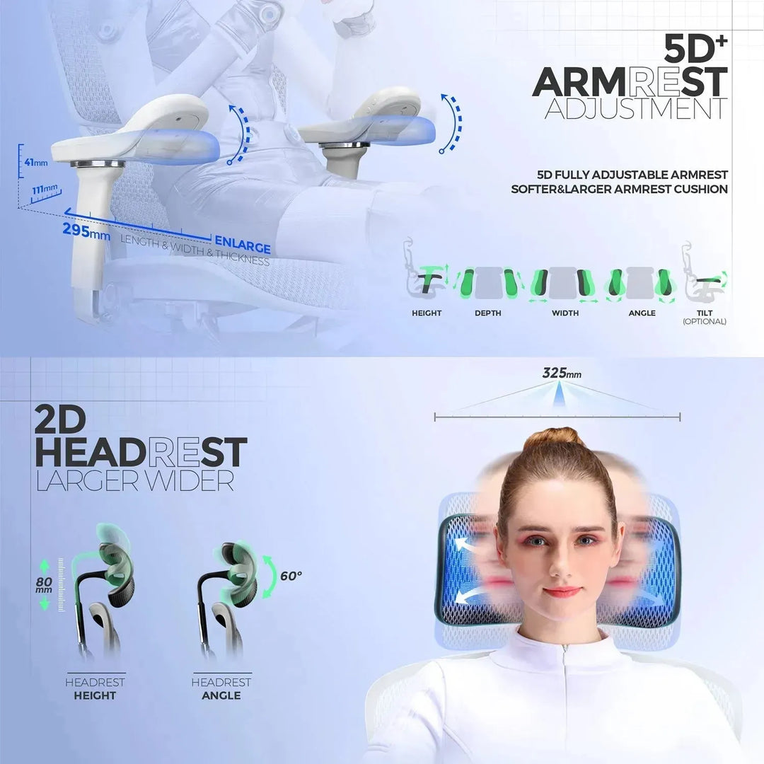 Modern mesh  ergonomic office chair grey frame with legrest ergohuman e2 in real life style.