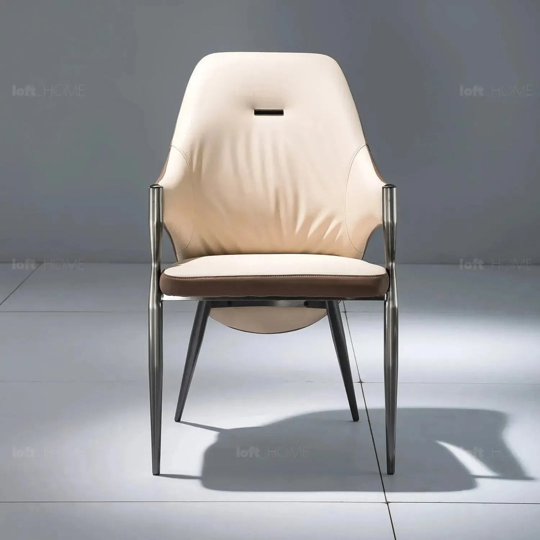 Modern pu leather dining chair aye color swatches.