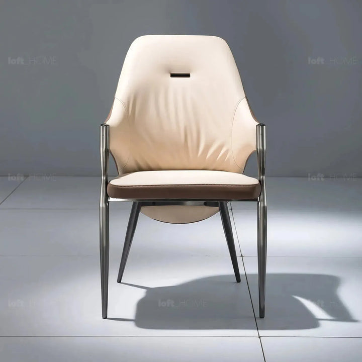 Modern pu leather dining chair aye color swatches.