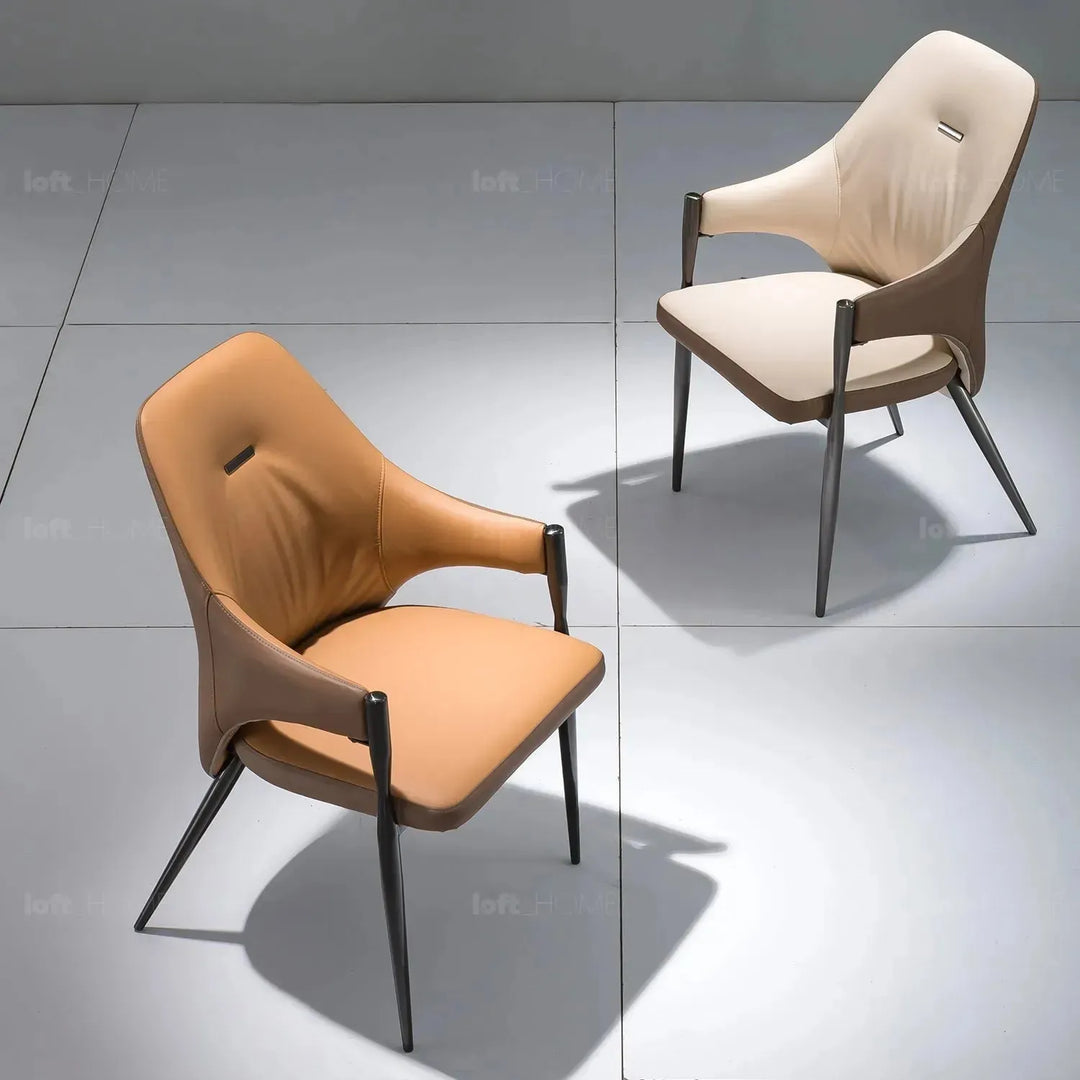 Modern pu leather dining chair aye environmental situation.