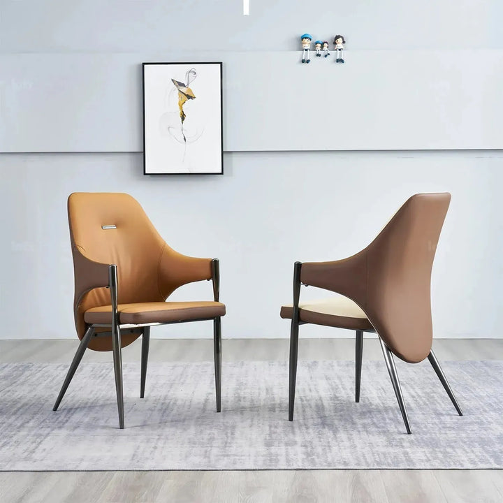 Modern pu leather dining chair aye conceptual design.