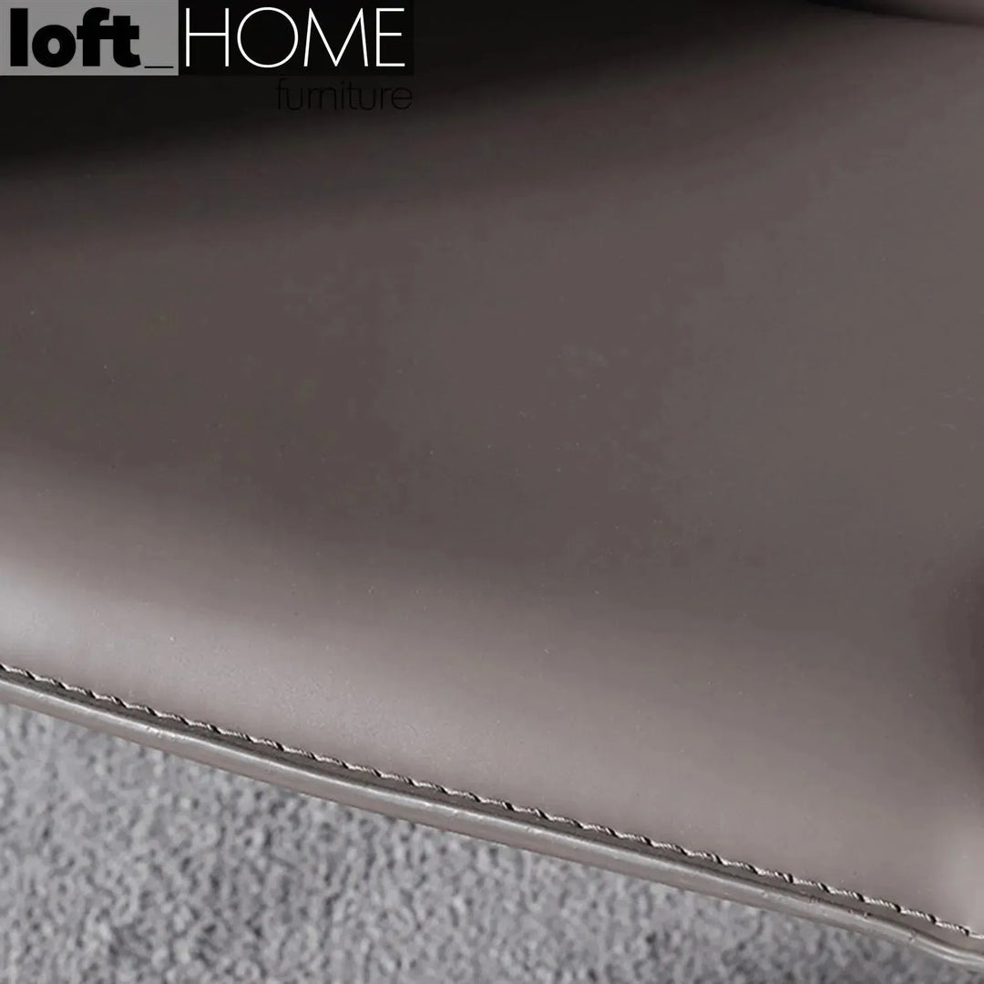 Modern pu leather dining chair silver in real life style.