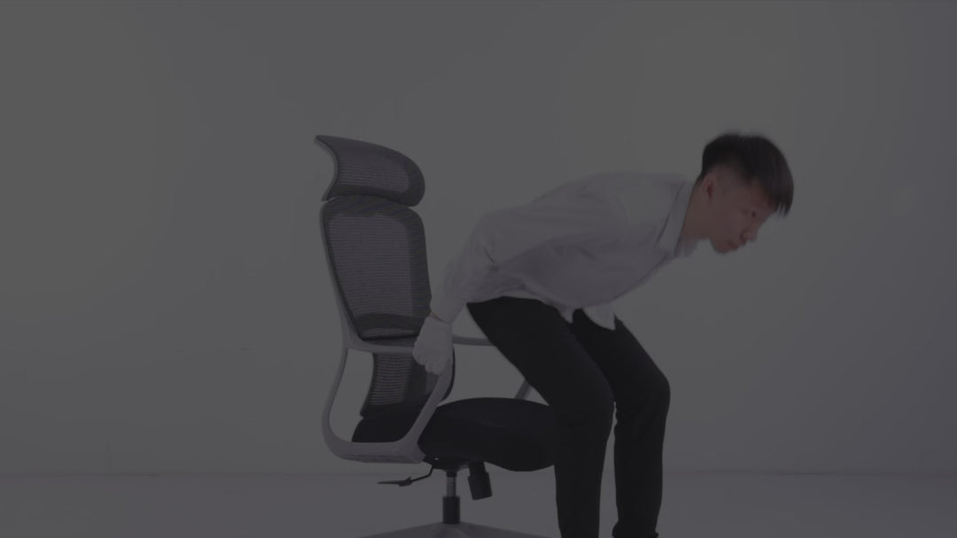 Modern mesh ergonomic office chair curve detail 16.