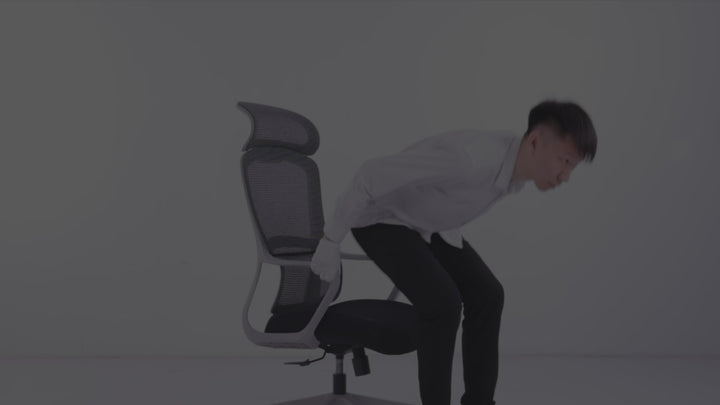 Modern mesh ergonomic office chair curve detail 16.