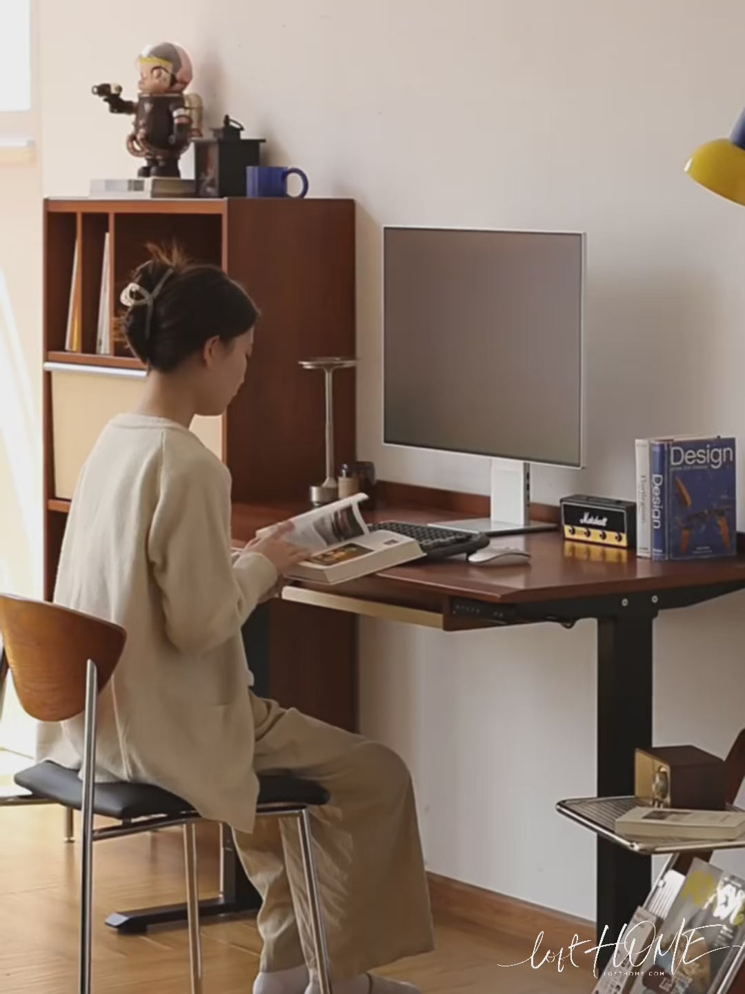 [Ready Stock] Vintage Boxwood Electric Height Adjustable Study Table ELEVATE - 1.4m