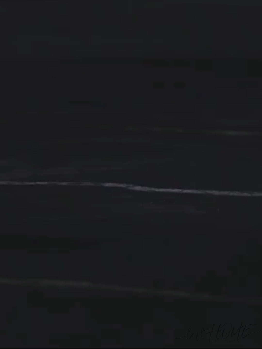 Modern sintered stone dining table stratos black pro layered structure.