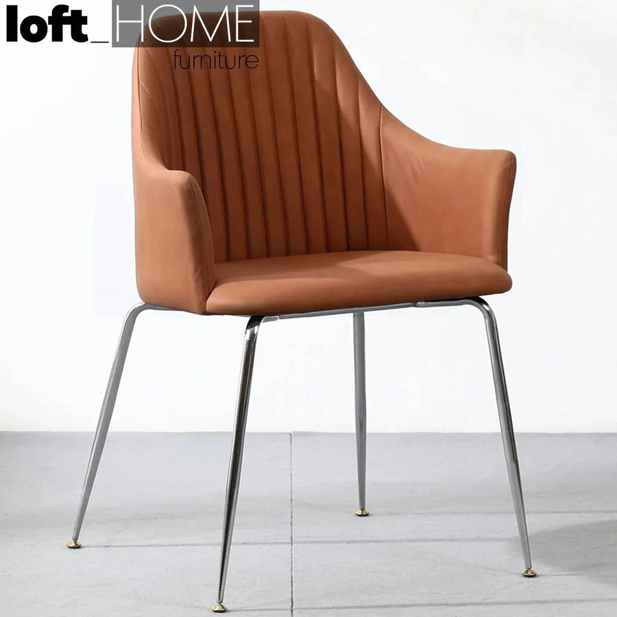 Modern fabric dining chair konna primary product view.