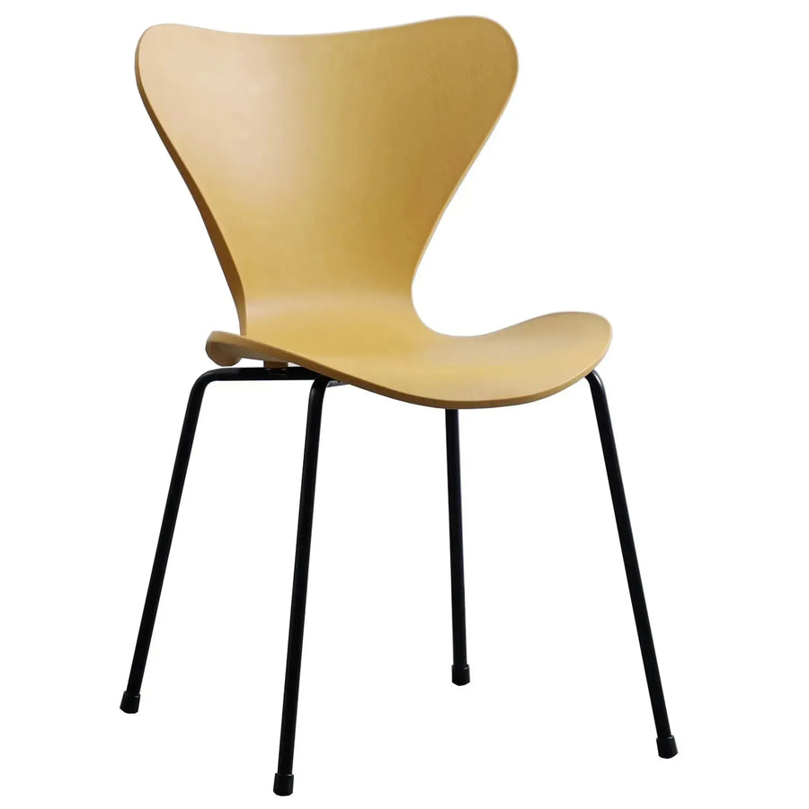 Contemporary plastic dining chair ant in white background.