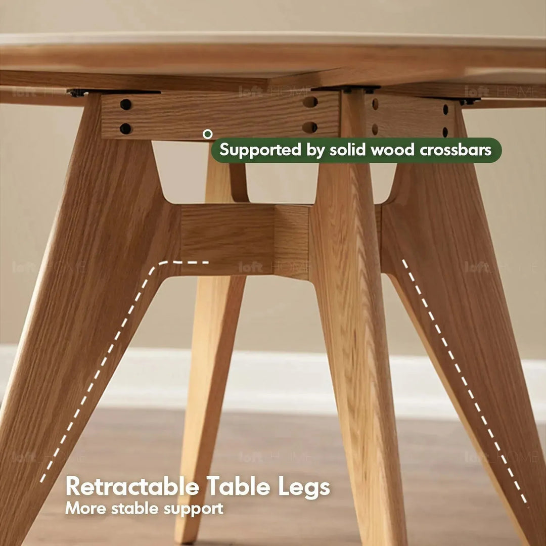 Scandinavian sintered stone round dining table belly conceptual design.