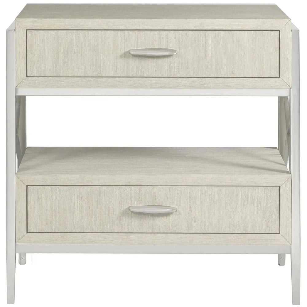 Modern wood side table lilly in white background.