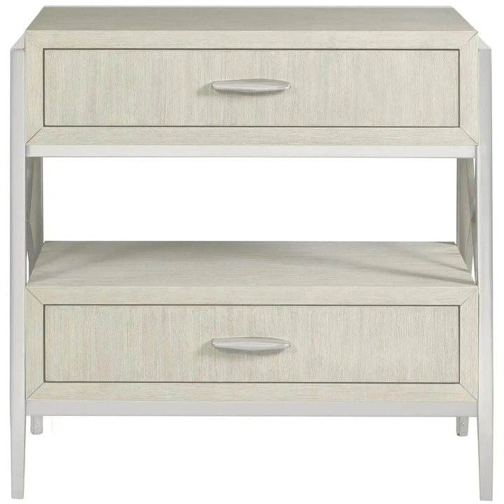 Modern wood side table lilly in white background.