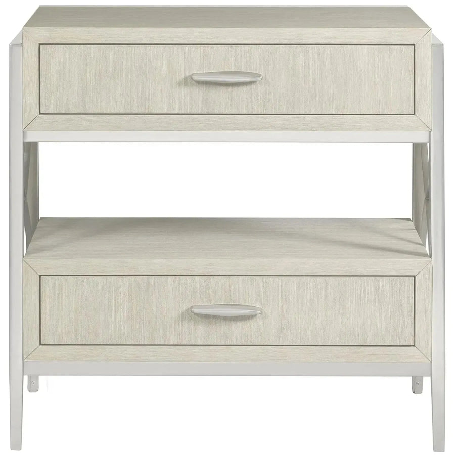 Modern wood side table lilly in white background.