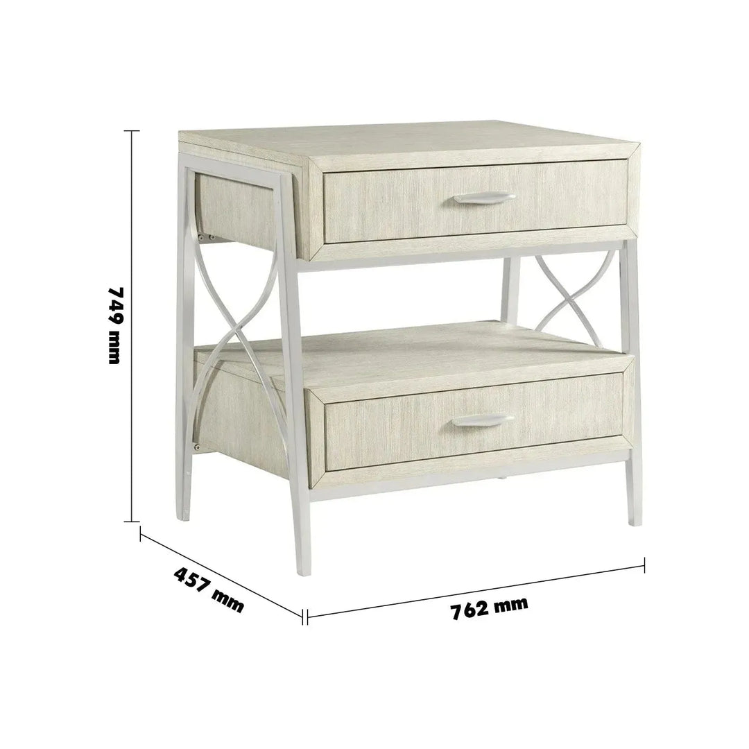 Modern wood side table lilly size charts.