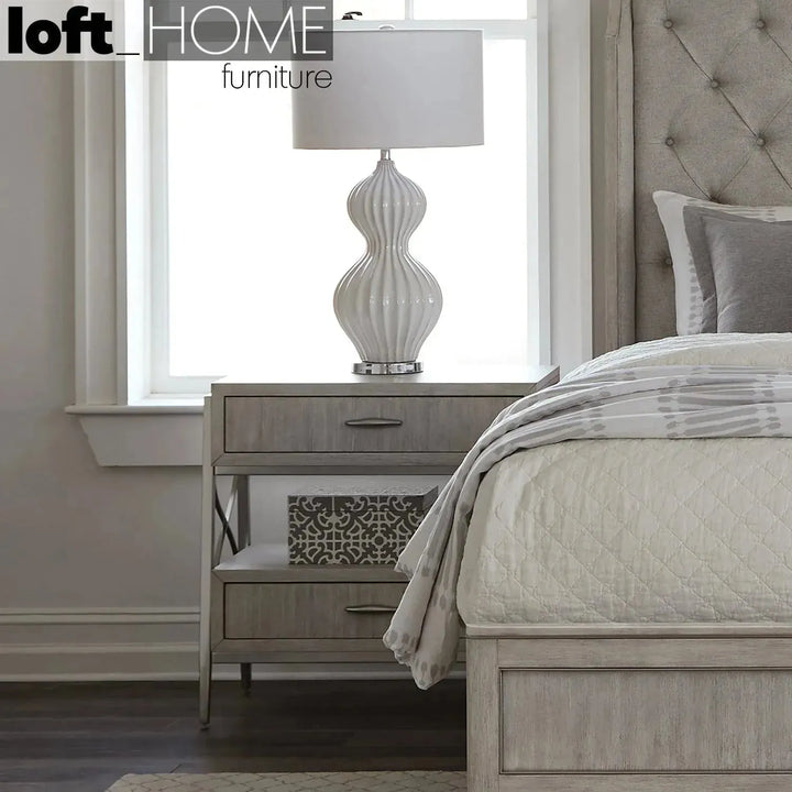 Modern wood side table lilly material variants.